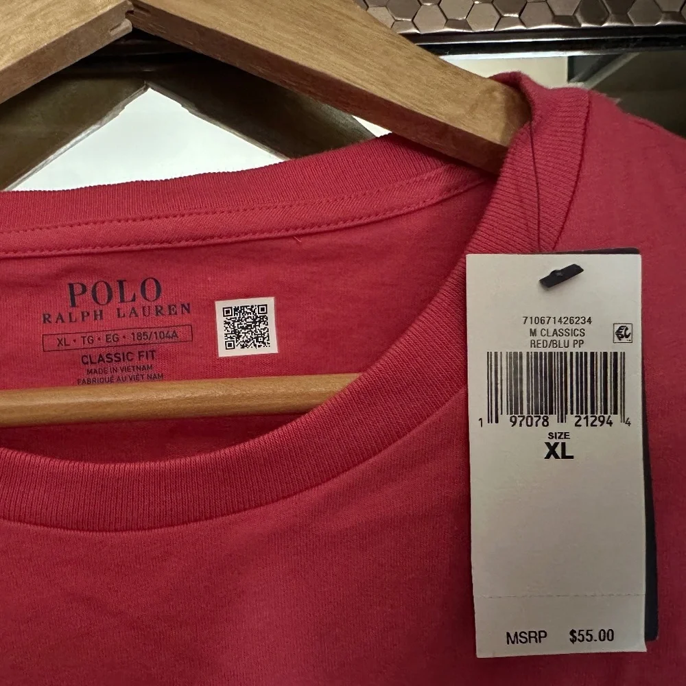 Polo Ralph Lauren Men’s Red Classic Fit T-Shirt – XL – NWT - Picture 4 of 5